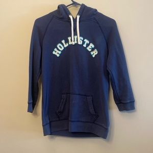 Hollister blue and white XL hoodie